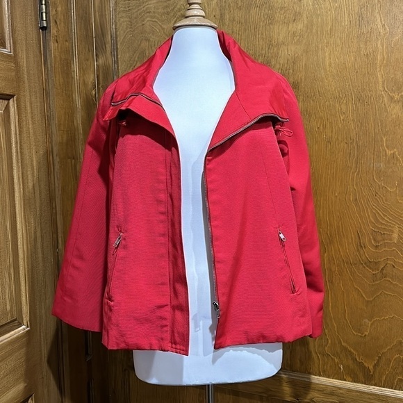 Chico’s Red Swing Jacket Size Large - EUC - Picture 3 of 7